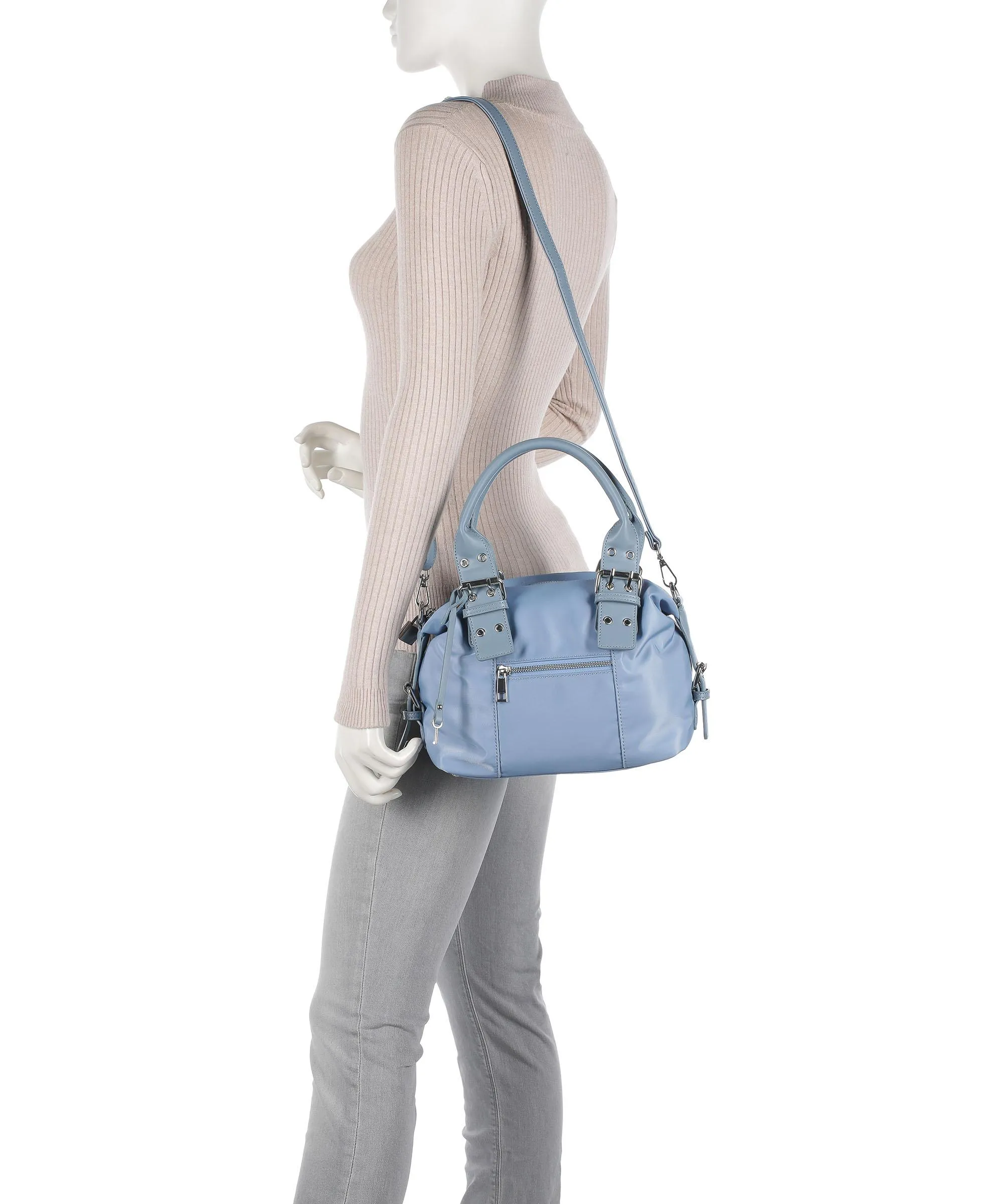  Núnoo Recycled Nylon Boby Borsa a mano nylon riciclato blu chiaro  