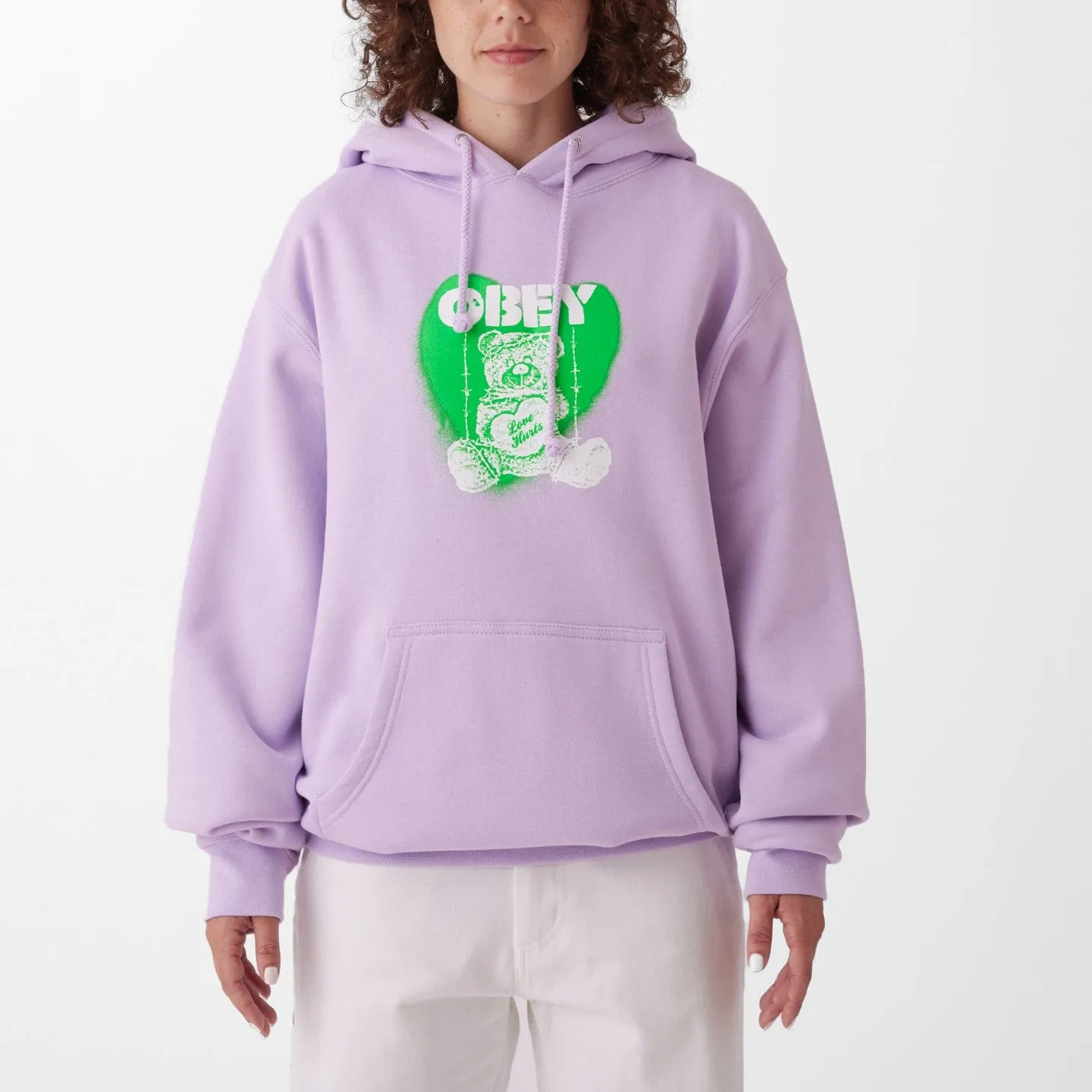 OBEY LOVE HURTS 2 BASIC HOODED FLEECE