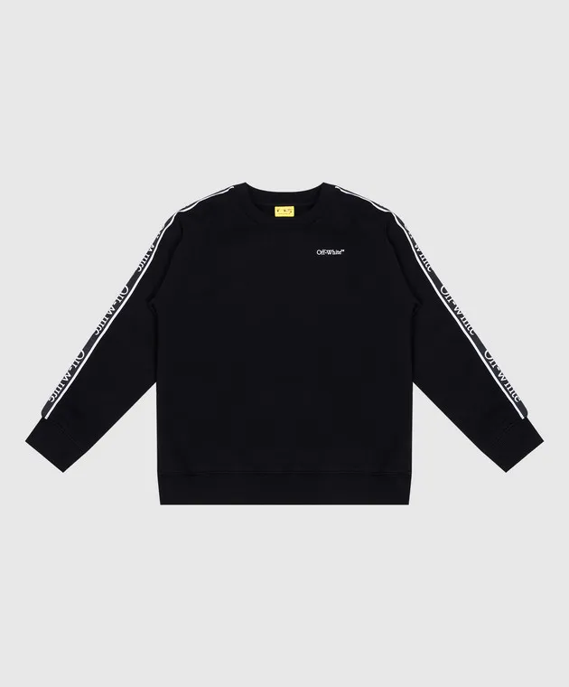 Off-White Felpa nera da bambino con logo OBBA007F24FLE001