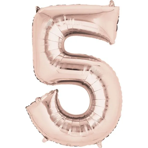 Palloncino in lamina d'oro rosa 5 41 cm