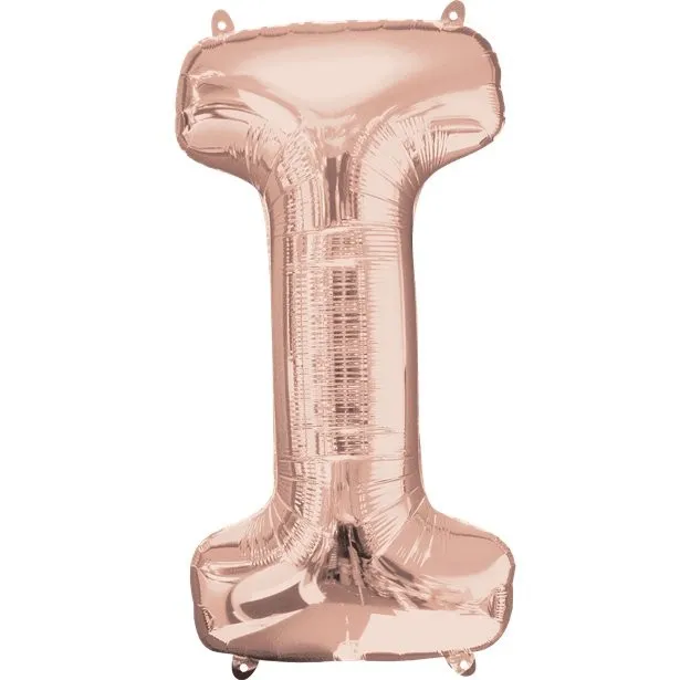 Palloncino lettera I rosa oro 41cm