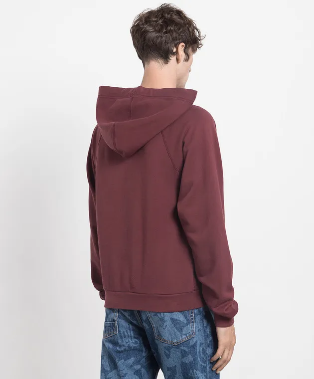 Palm Angels Felpa bordeaux con monogramma PMBB136E23FLE001