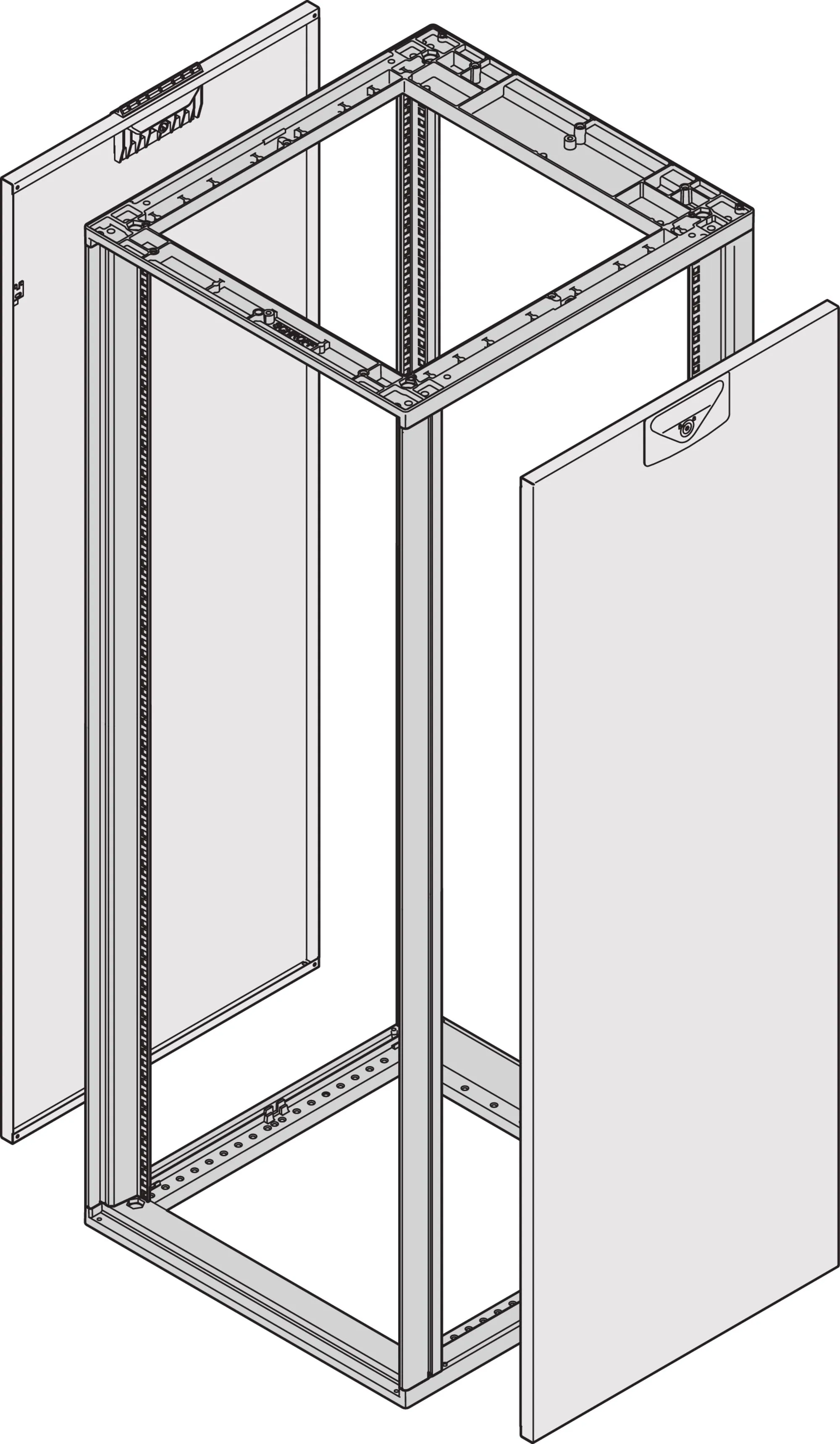 Pannello laterale nVent SCHROFF 16U, 1133 x 553mm