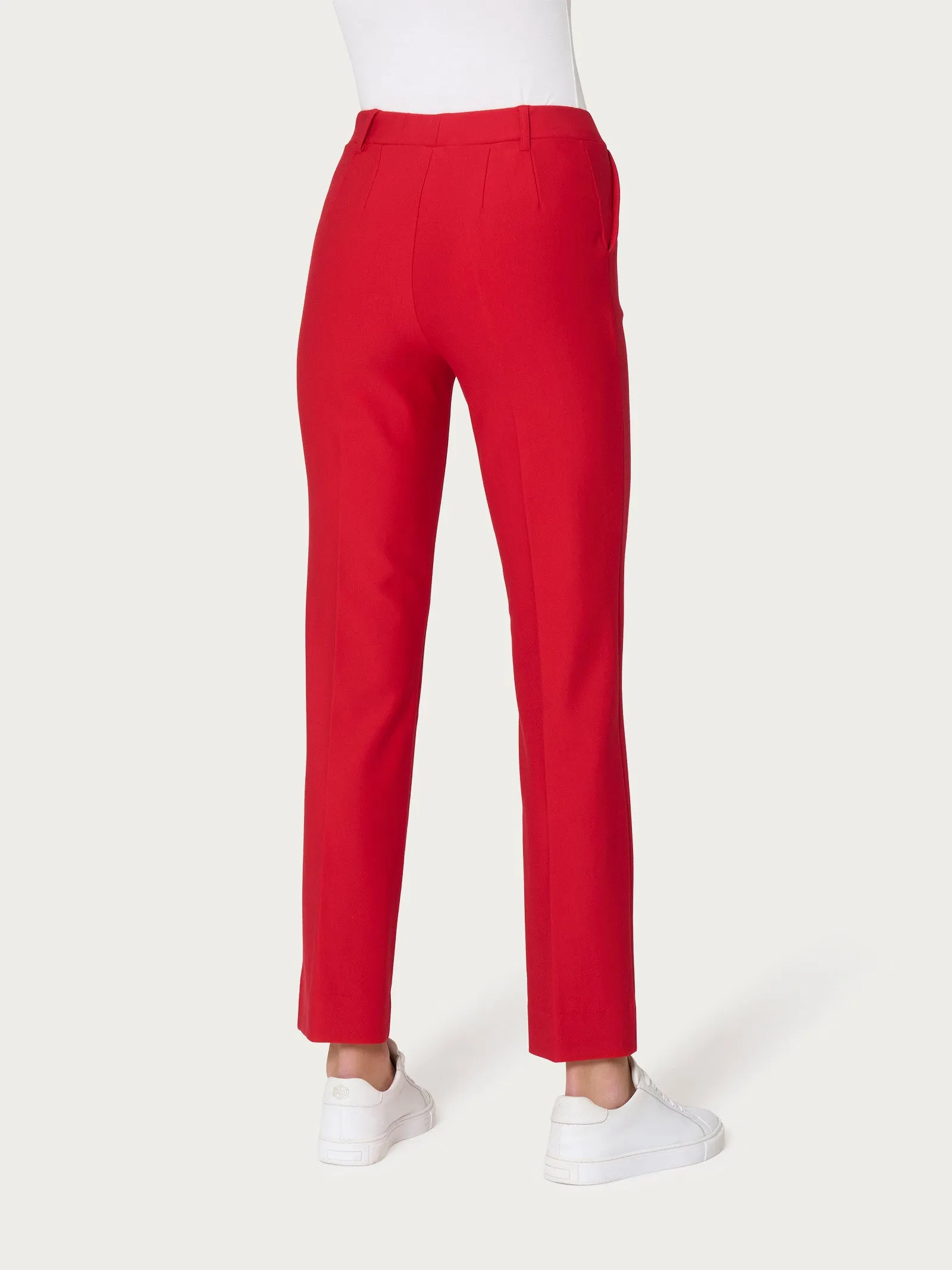 Pantalone dritto con tasche in Compact - Salsa