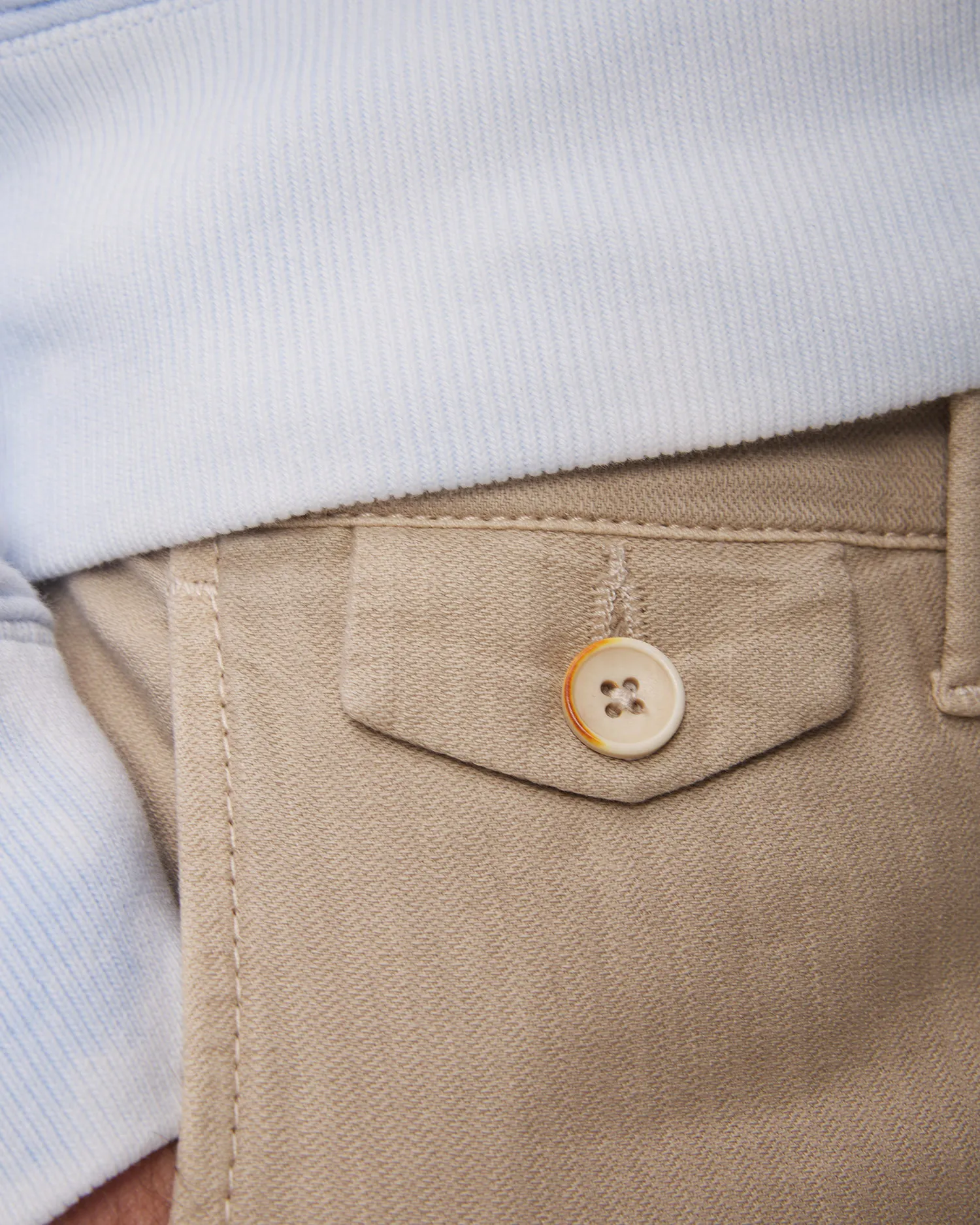 Pantaloni beige con lino da uomo Alberto Steve-Linen Herringbone 46971733-520