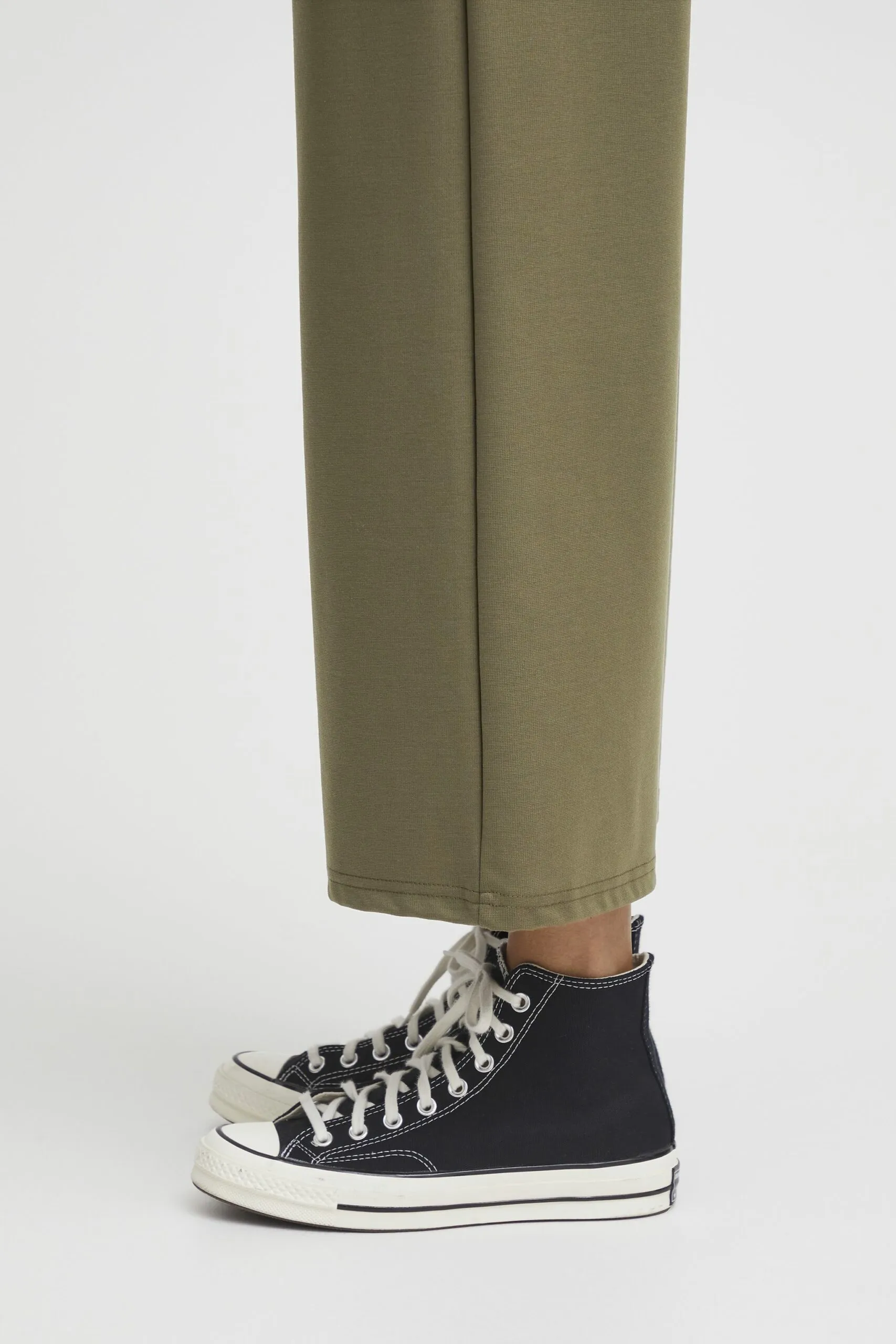 Pantaloni bootcut Ichi IHKATE SUS WIDE PA Verde Oliva