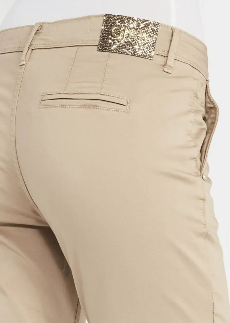 Pantaloni chino in raso di cotone