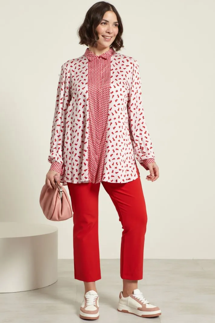 Pantaloni cropped stretch