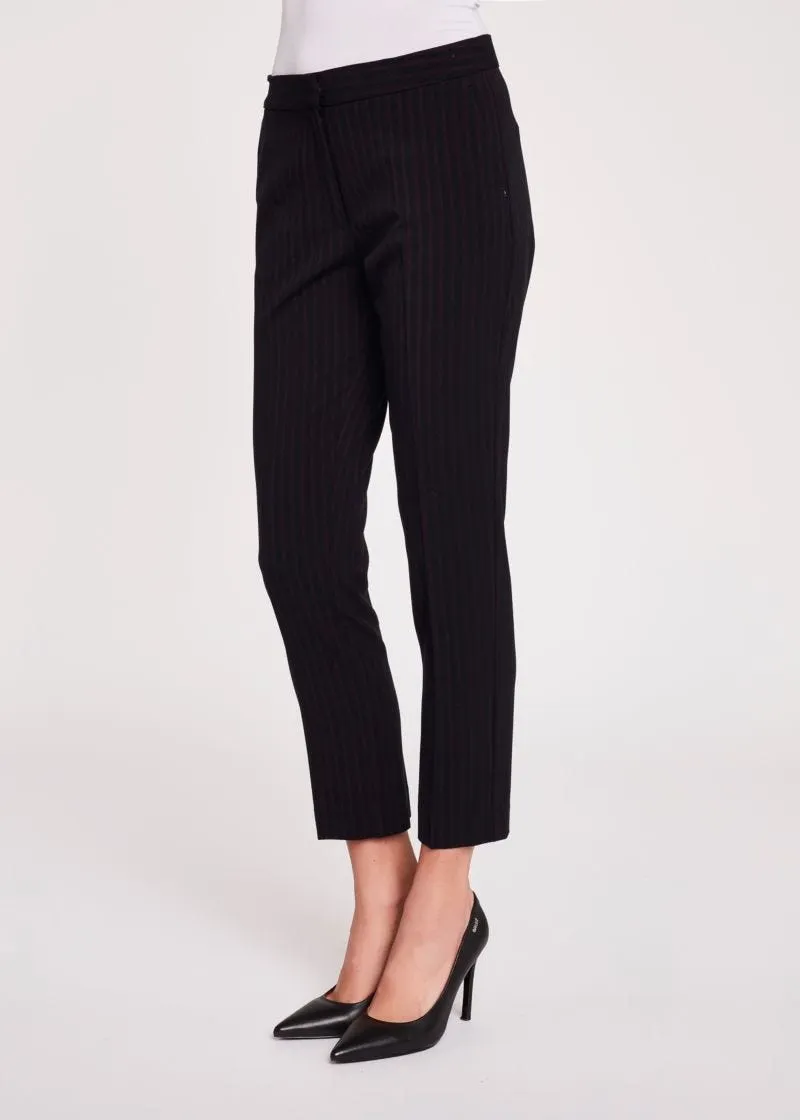 Pantaloni gessati a sigaretta