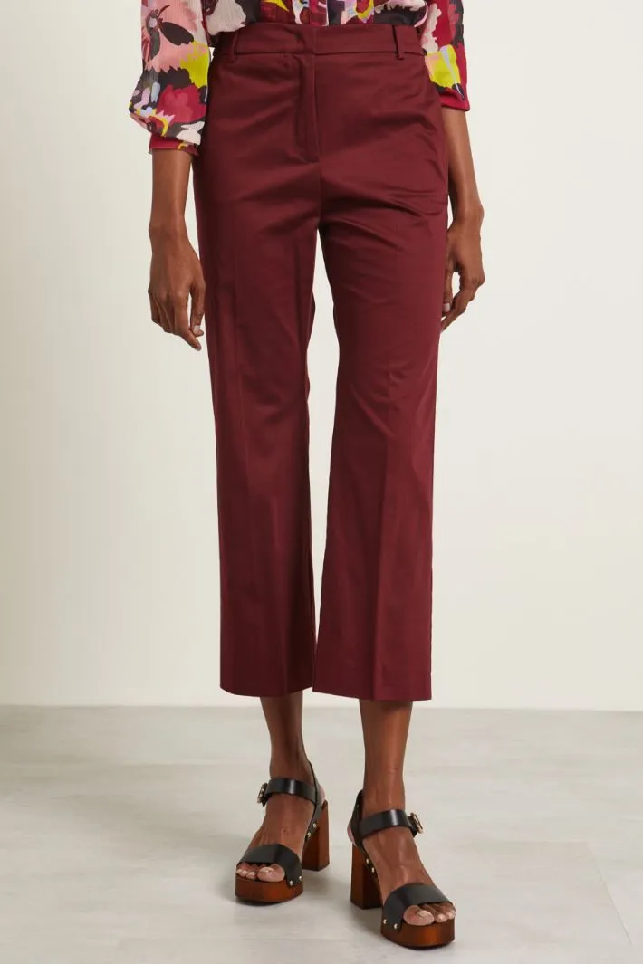 Pantaloni in raso di cotone