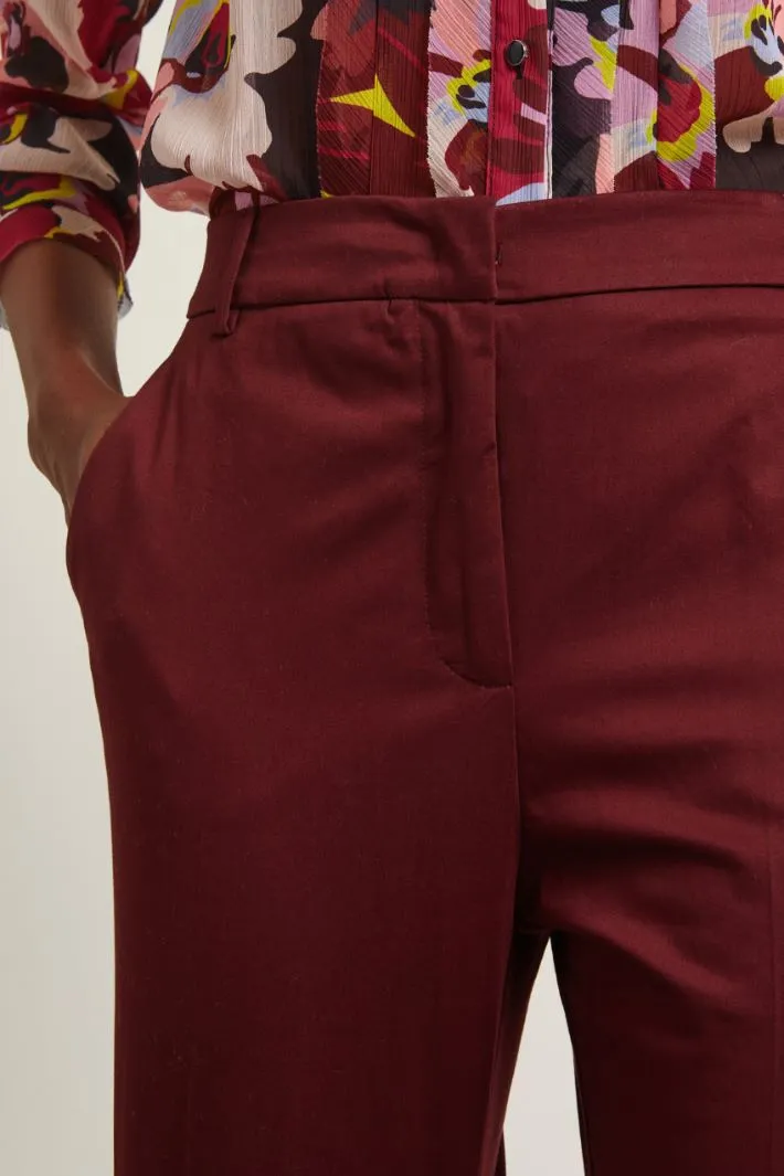 Pantaloni in raso di cotone