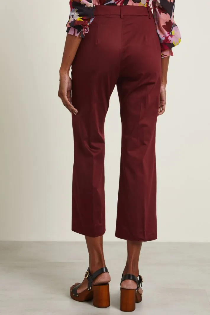 Pantaloni in raso di cotone
