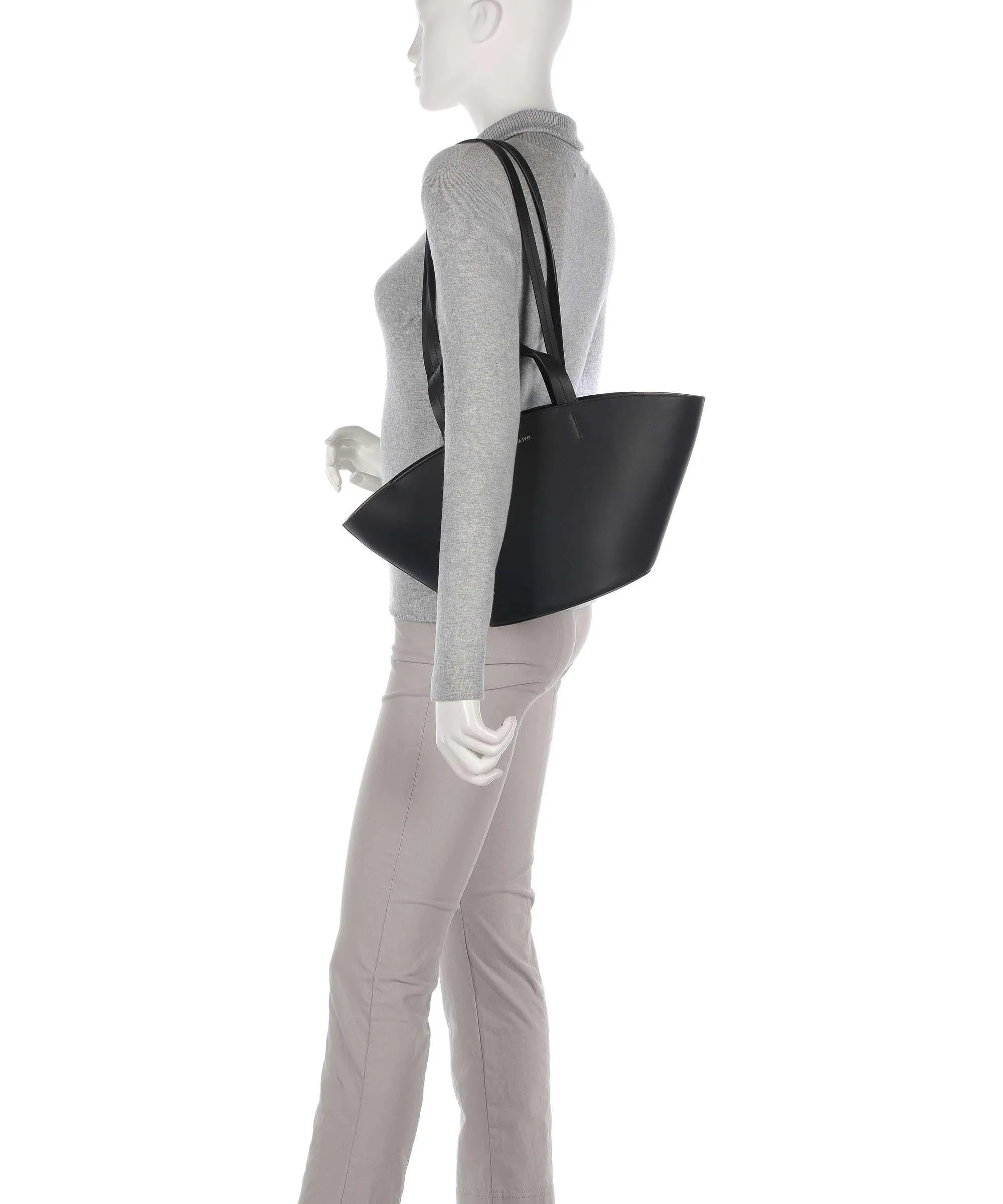  Patrizia Pepe Minimal City Borsa shopper pelle di vitello liscia nero  