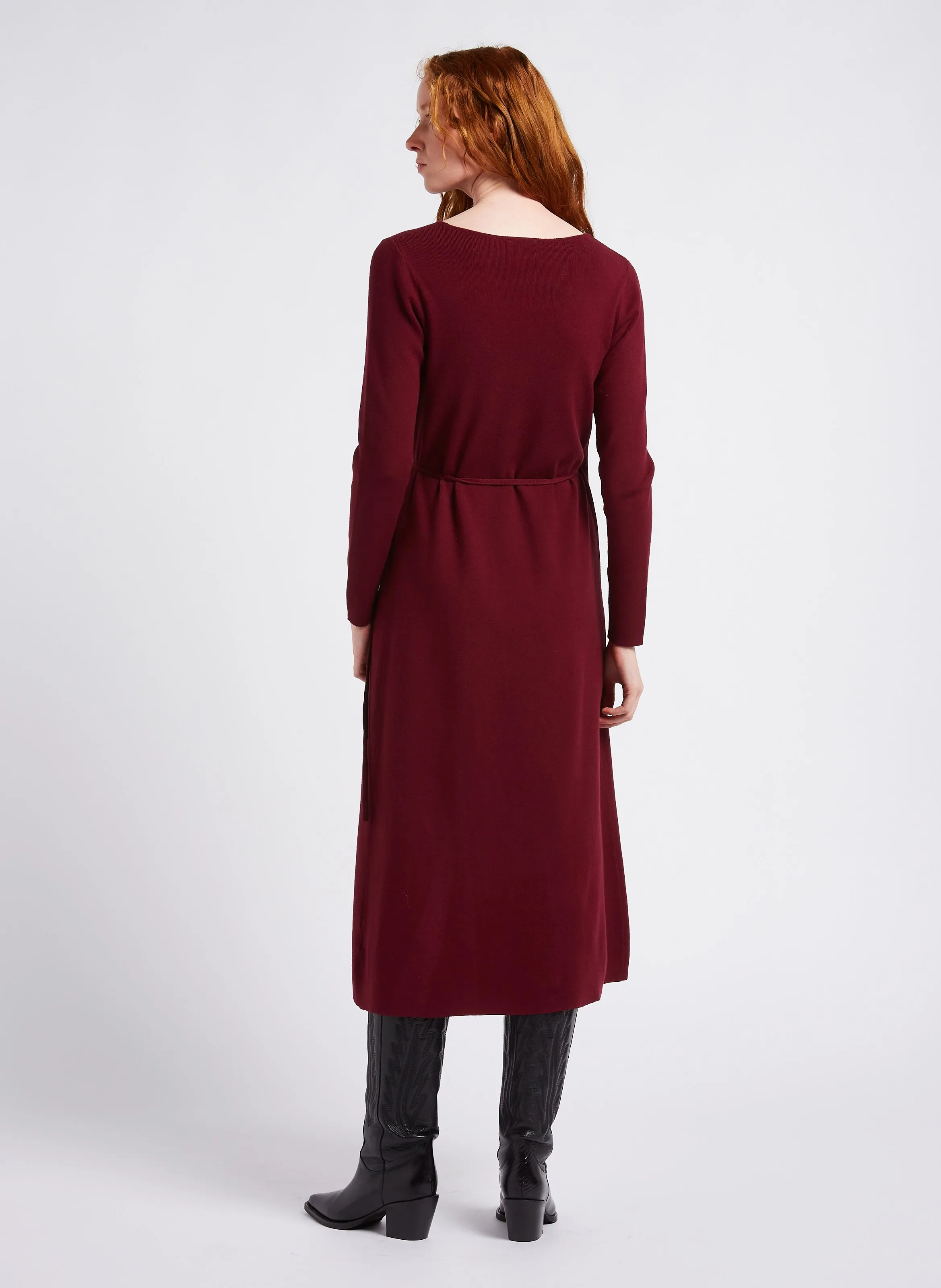  PETITE MENDIGOTE   ROBBIE - Abito midi in maglia | Rosso