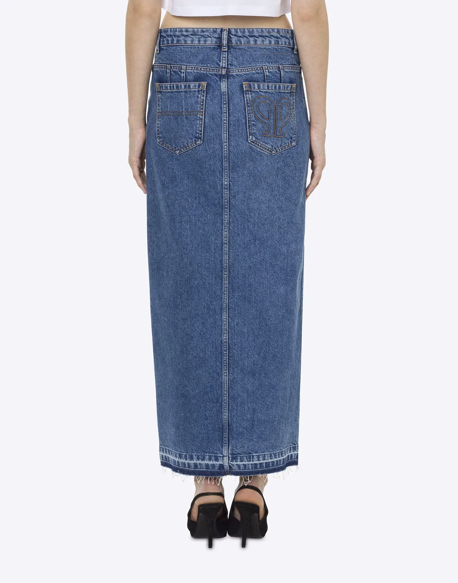 PHILOSOPHY Gonna in Denim con Spacco