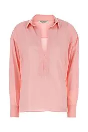 Pink stretch viscose blouse    