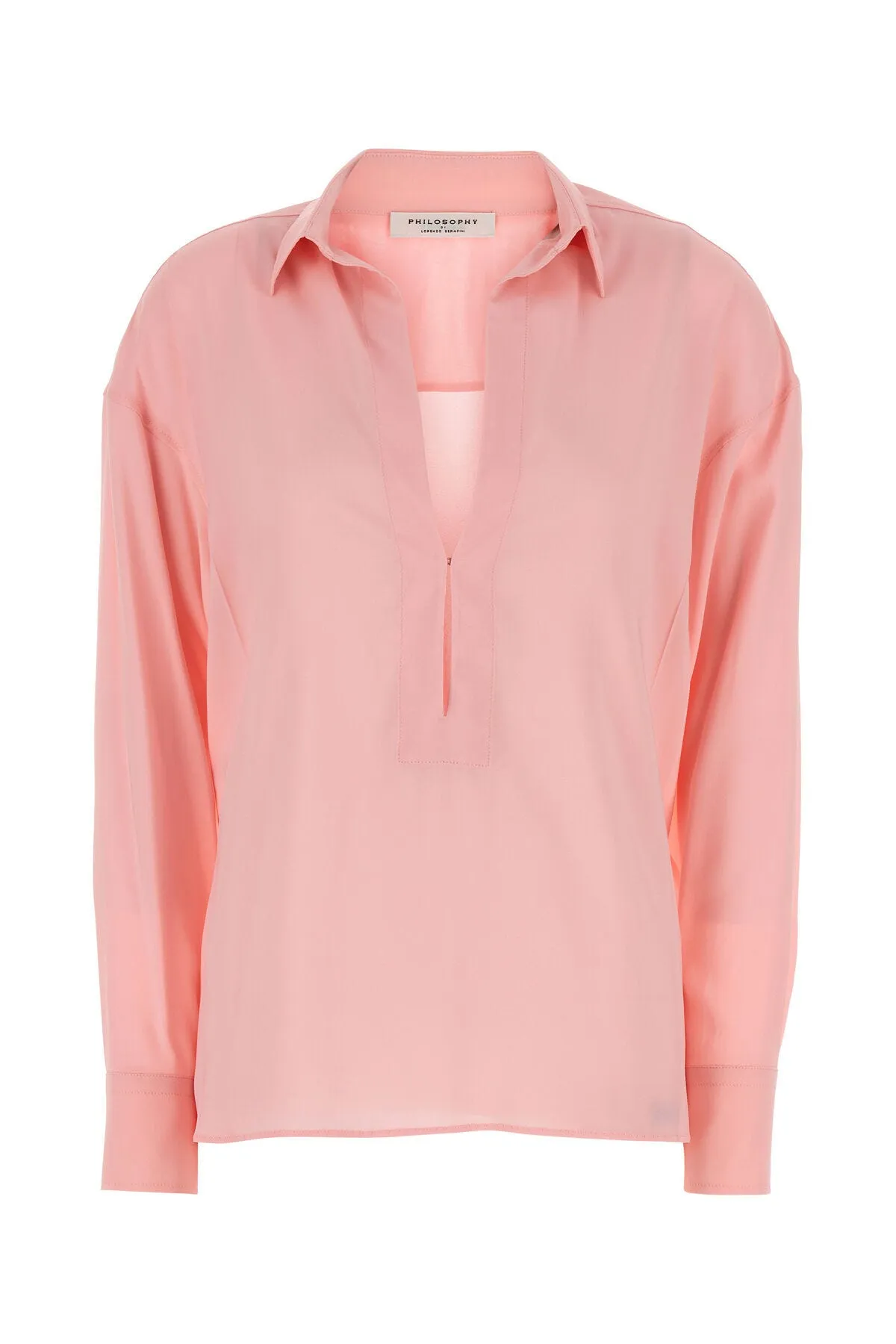 Pink stretch viscose blouse    