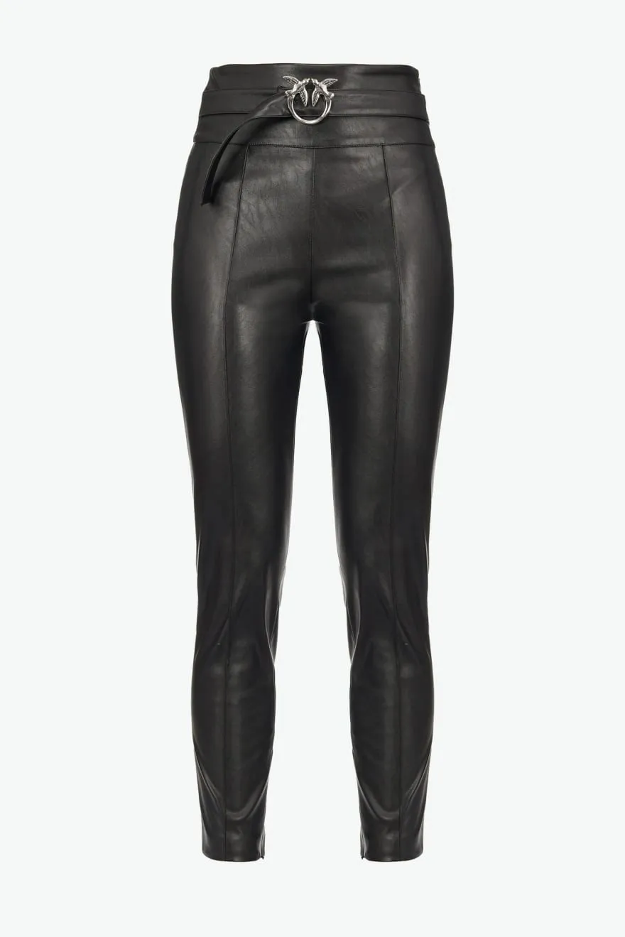 PINKO Pantaloni effetto pelle Love Birds
