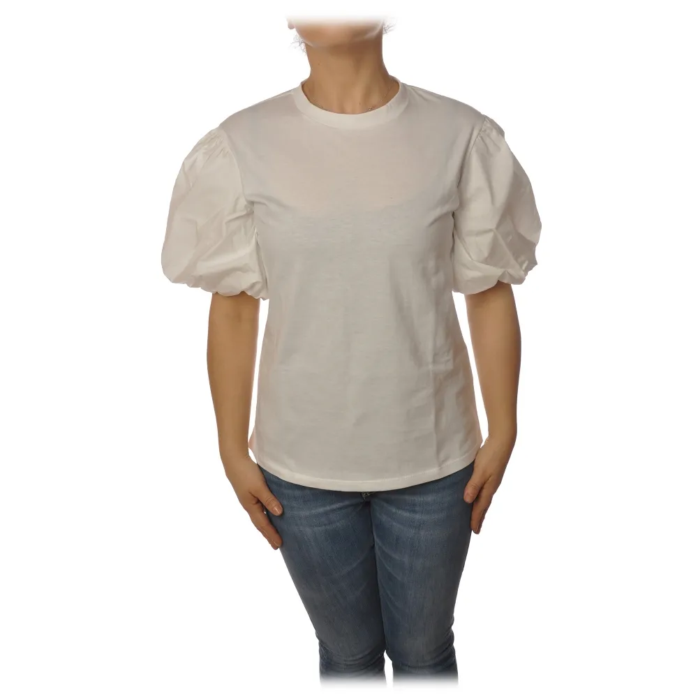 Pinko - T-shirt Bettyboop Girocollo Manica a Bombolino - Bianco - T-Shirt - Made in Italy - Luxury Exclusive Collection