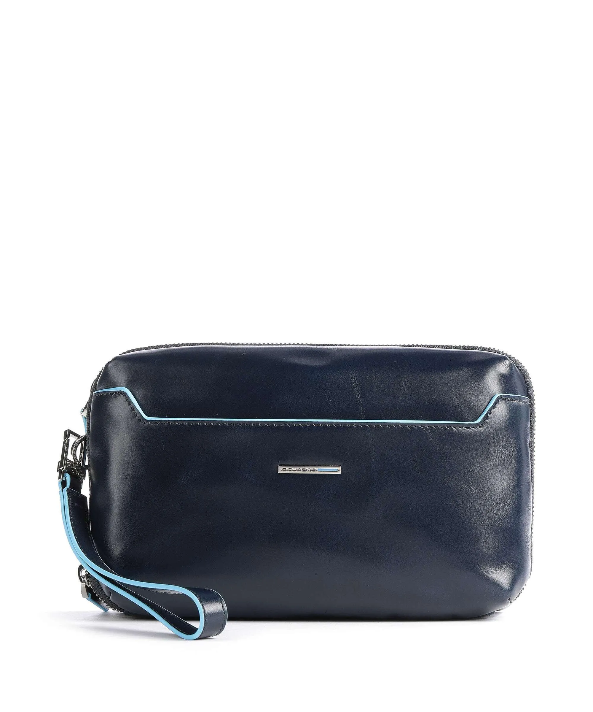  Piquadro Blue Square Borsa da polso pelle bovina blu scuro  