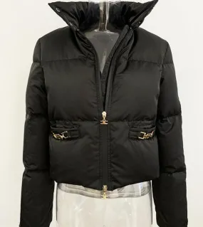 Piumino corto in piumino danatra bianca di alta qualità più nuovo 2022 di moda invernale da donna