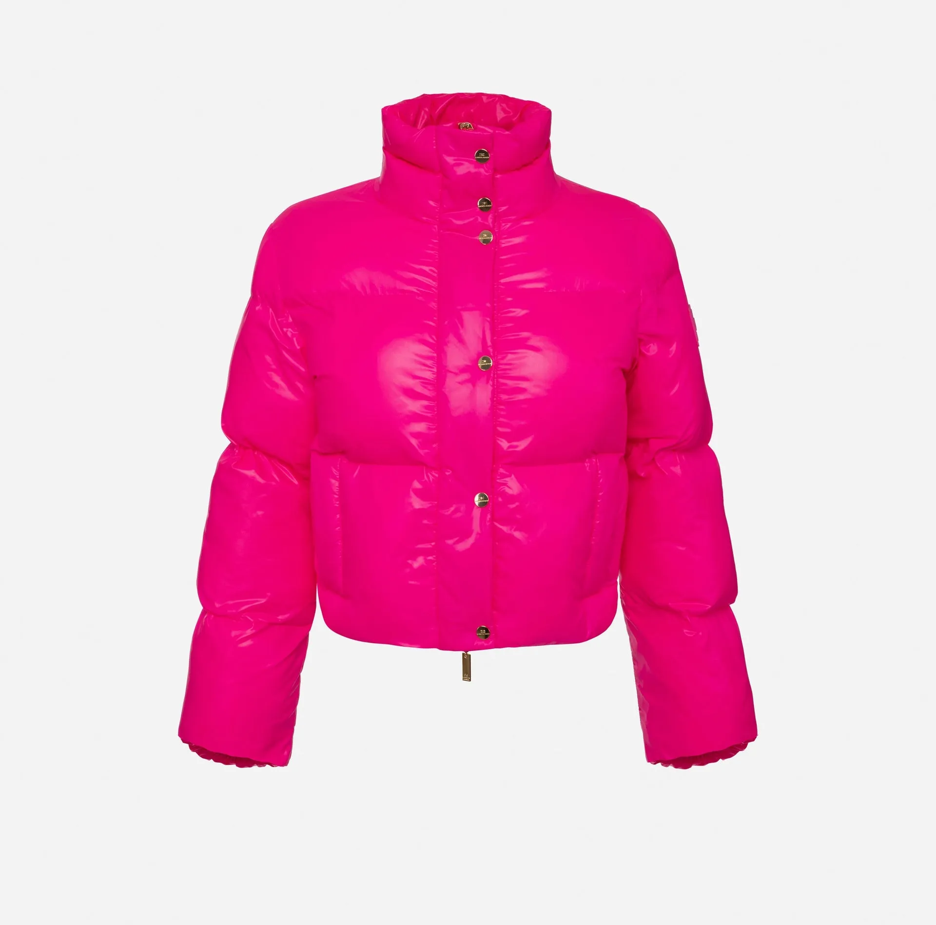 Piumino crop in vela satin Elisabetta Franchi PI55D36E2