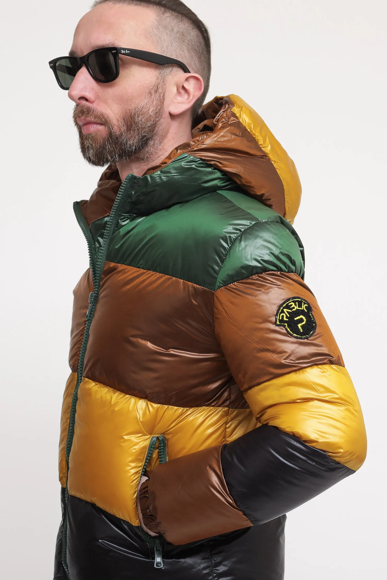 Piumino Righe - Verde Marrone Ocra Nero
