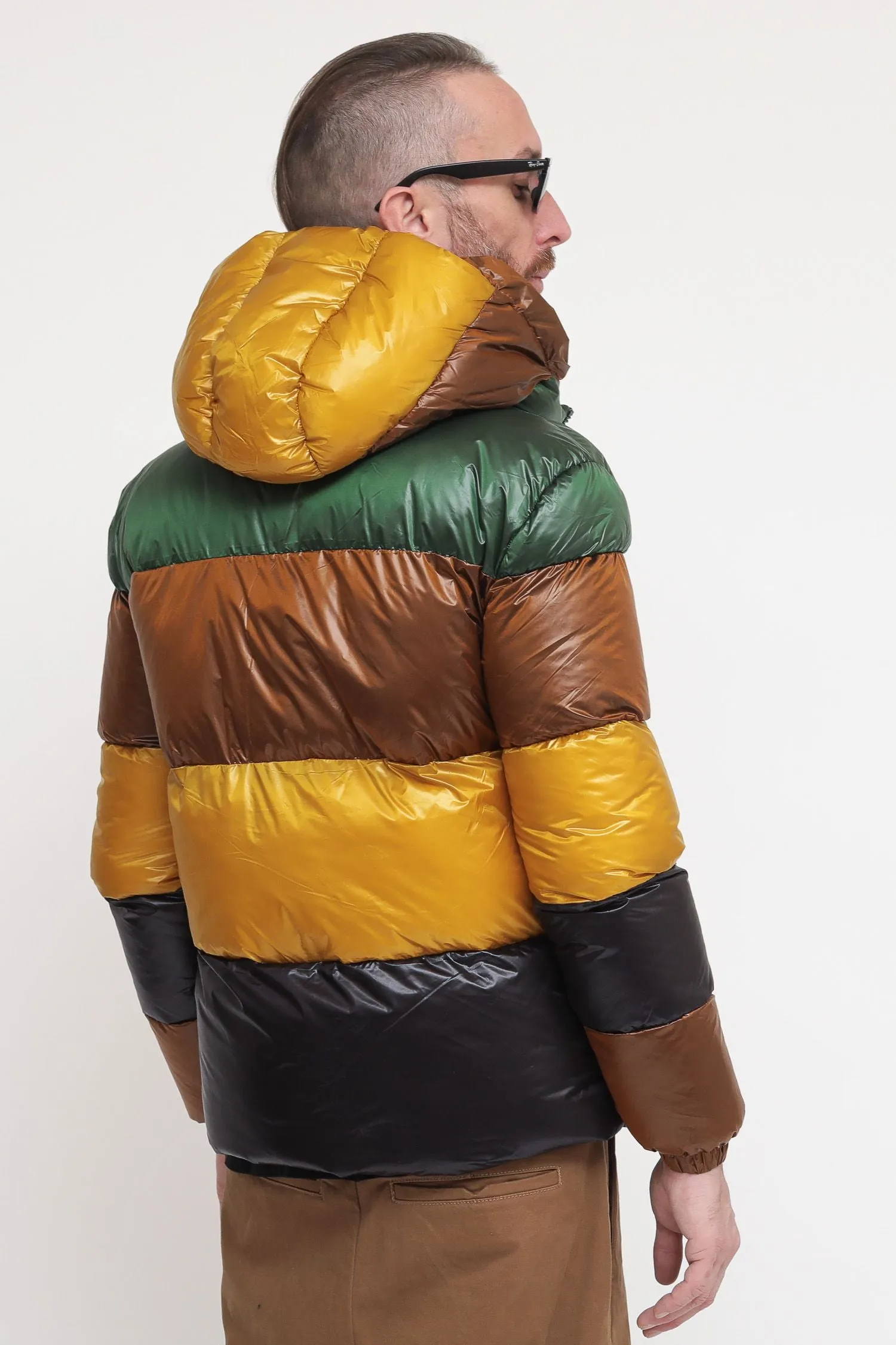 Piumino Righe - Verde Marrone Ocra Nero
