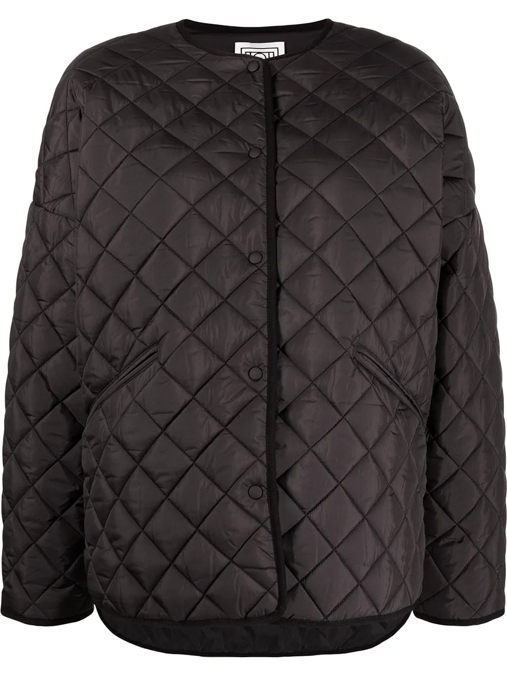 Piumino trapuntato oversize in nero - toteme - donna