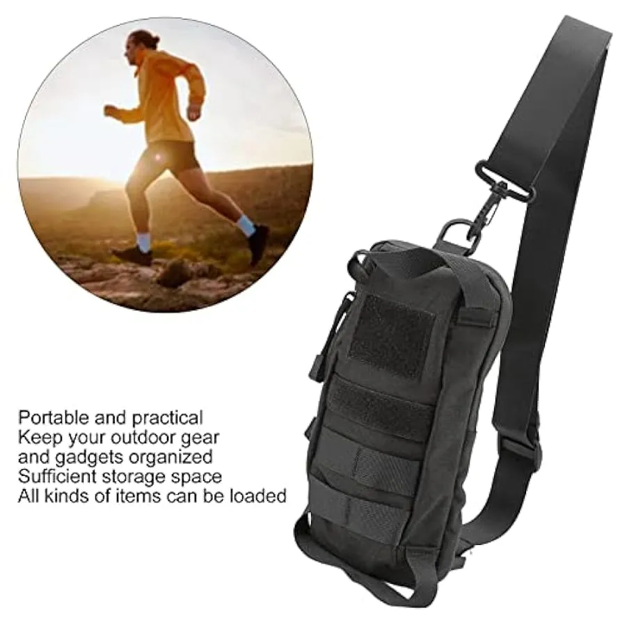 plplaaoo Borsa da Petto Per Uomo, Borsa a Tracolla Militare da Petto, Borsa da Viaggio Militare Impermeabile Multifunzione Borsa