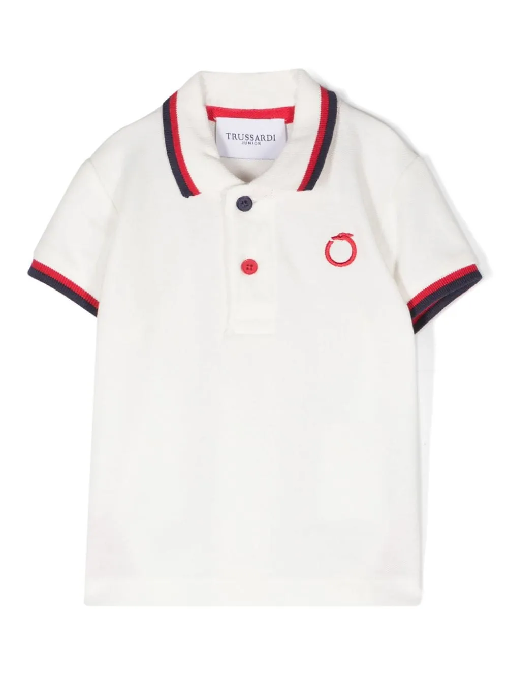 Polo in piqué con logo lettering