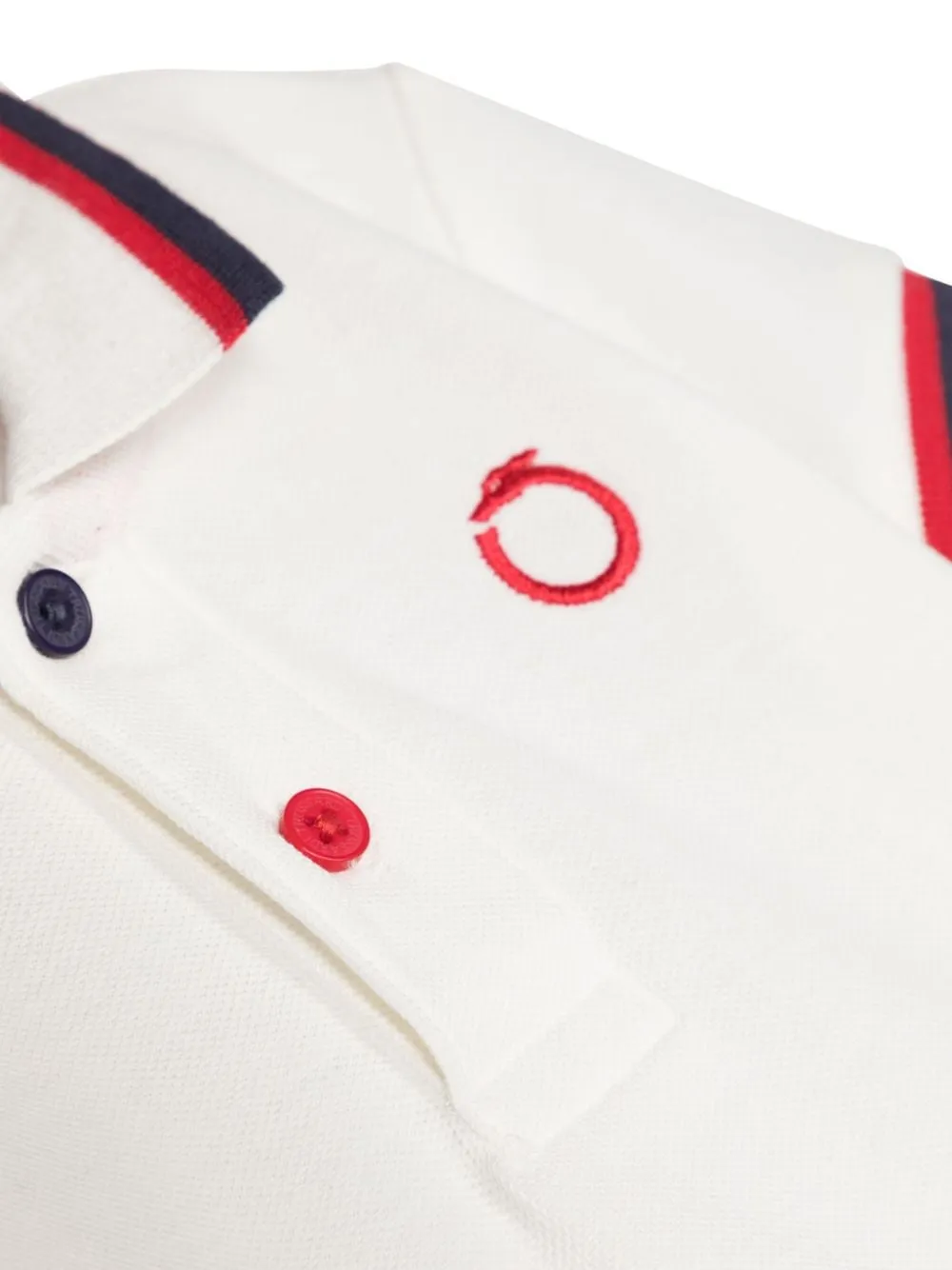 Polo in piqué con logo lettering
