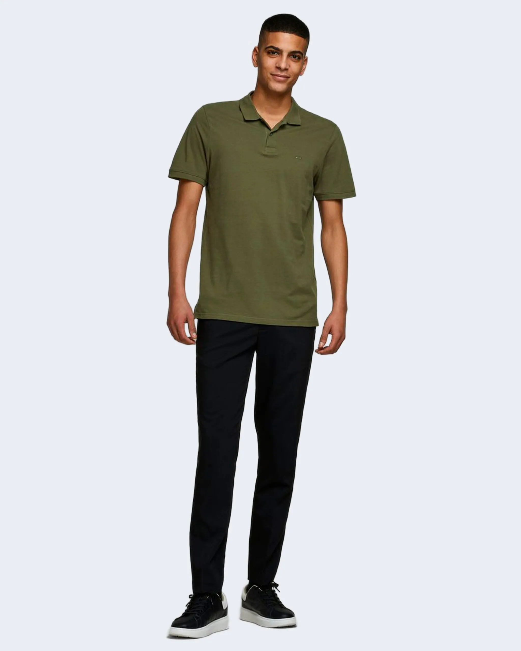 Polo manica corta Jack Jones JJEBASIC SS NOOS Verde Oliva
