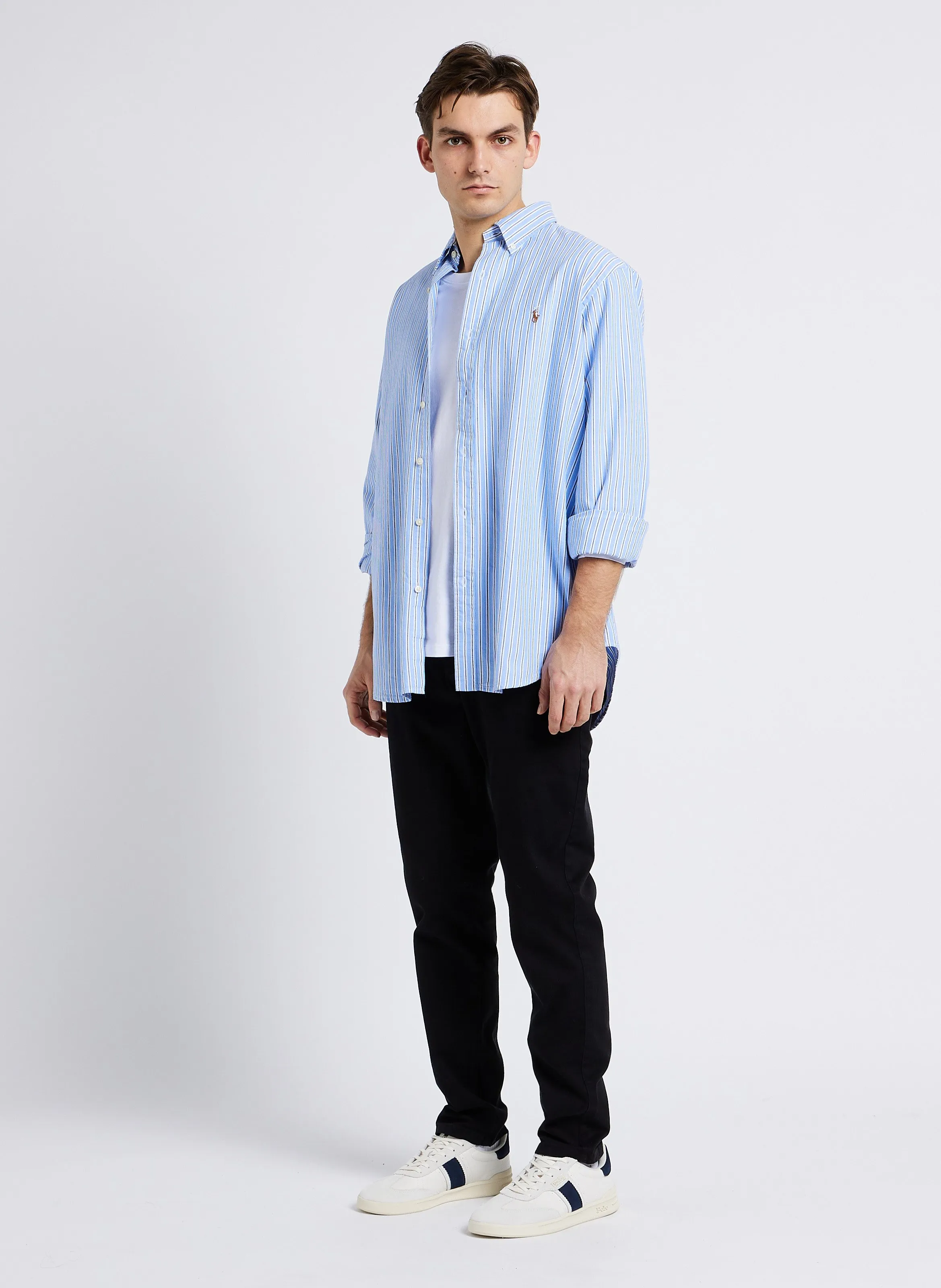  POLO RALPH LAUREN   Camicia collo button down in cotone a righe | Multicolore