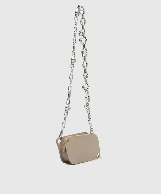 Published by Borsa a tracolla in pelle marrone con decorazione in metallo LB008TWC