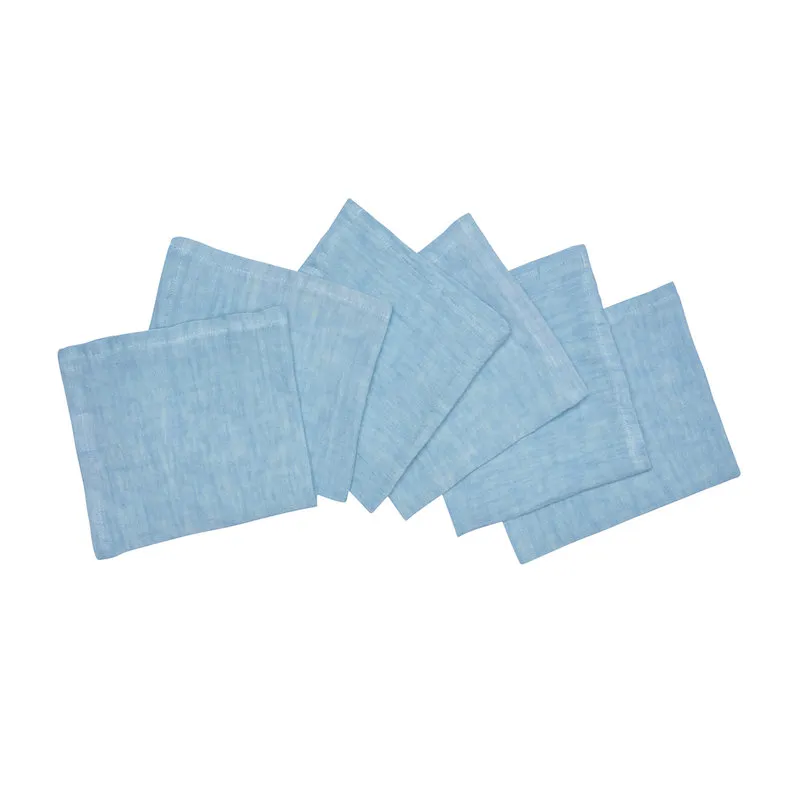 Puro lino tavola 6 Tovaglioli 45x45 Puro Lino Orizzonte