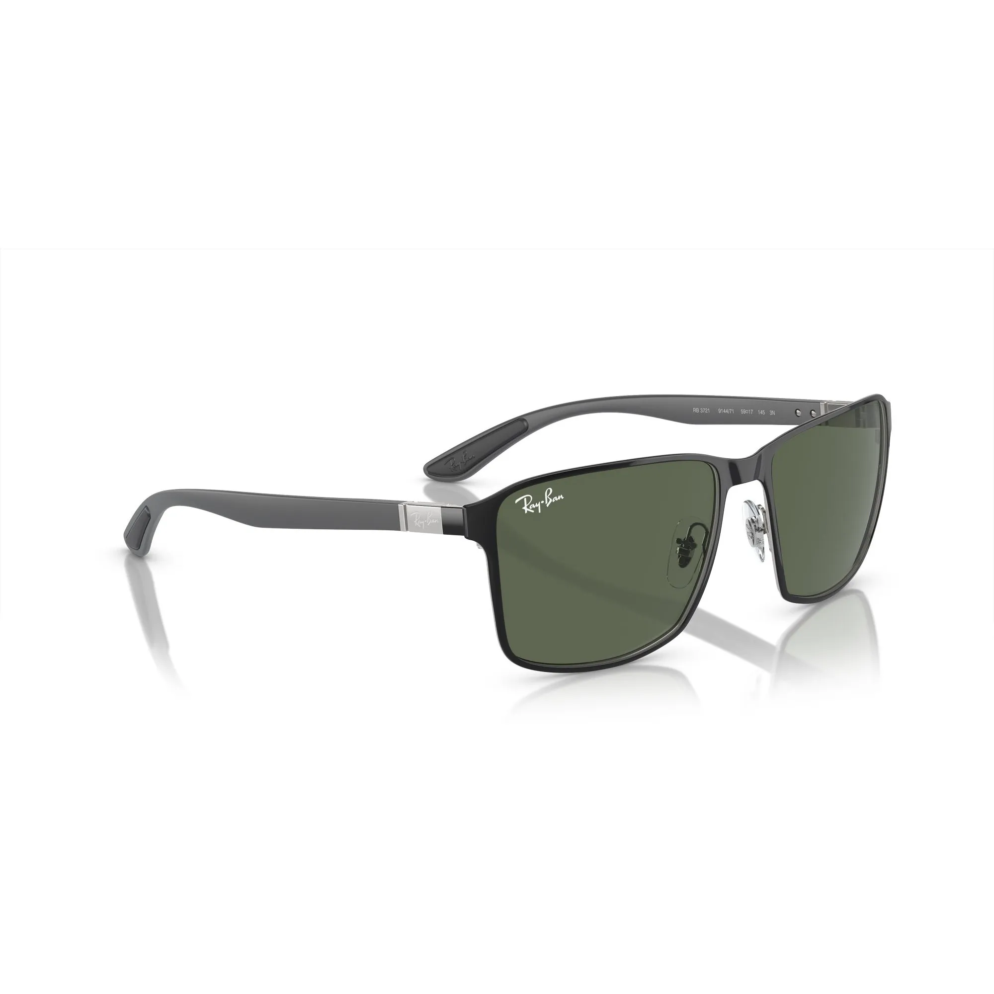   Ray-Ban RB 3721 - 914471 Nero Su Argento | Occhiale Da Sole Unisex 