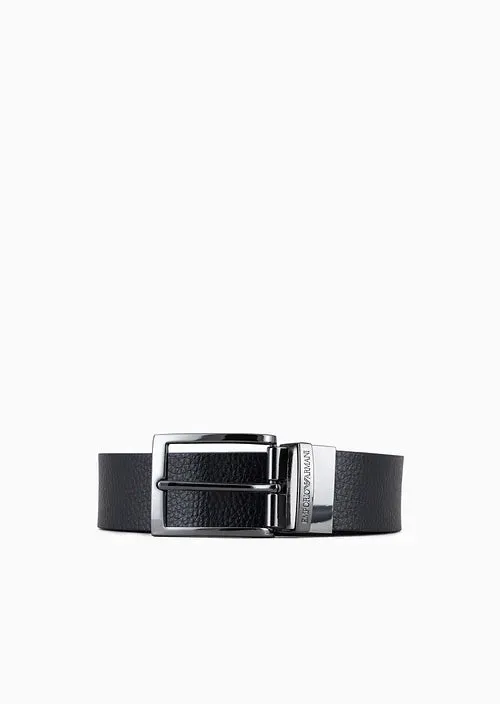 Reversible Leather Belt / Blue
