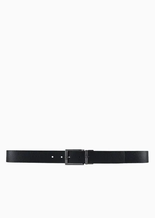 Reversible Leather Belt / Blue