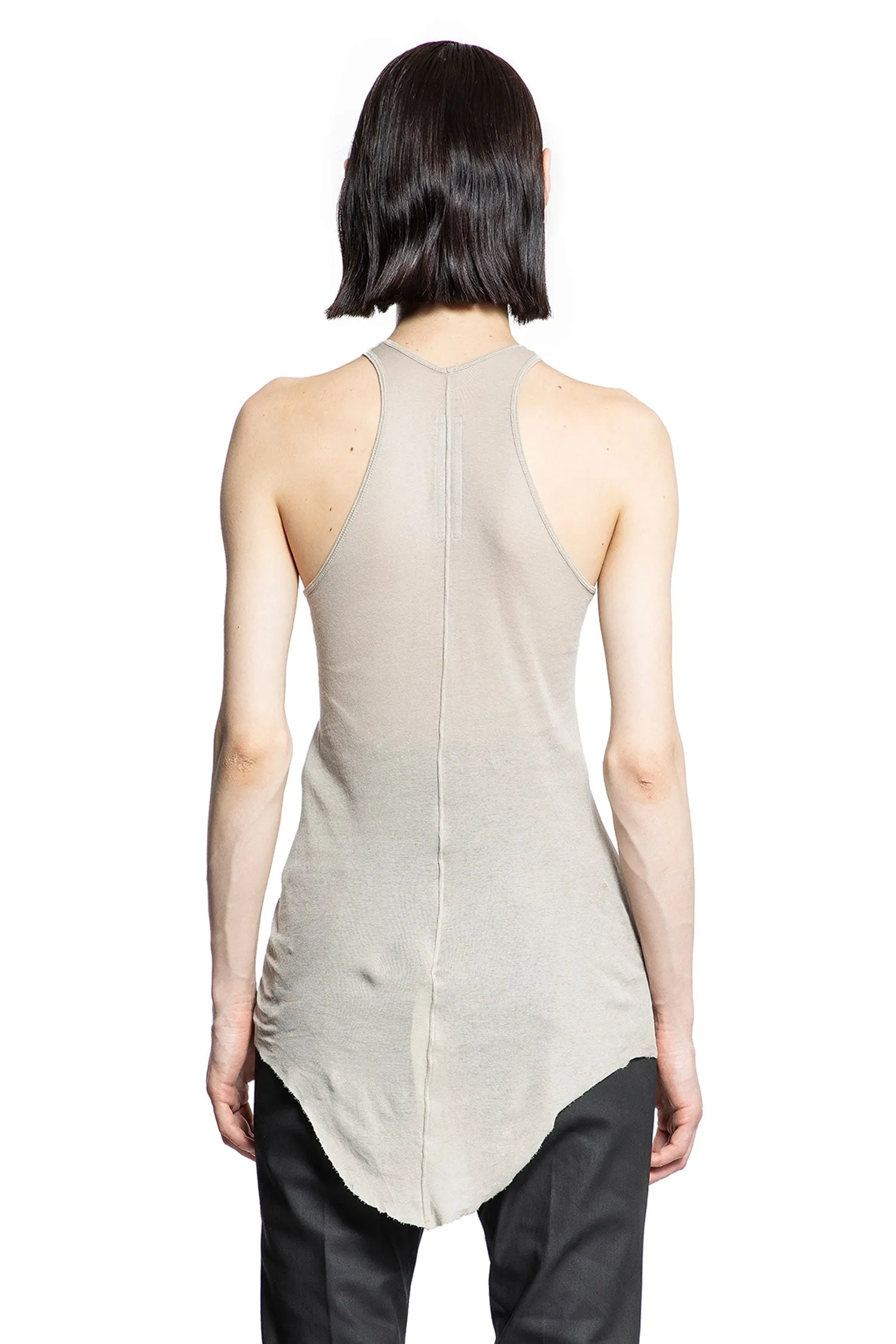 rick owens  basic rib tank in mini rib jersey 