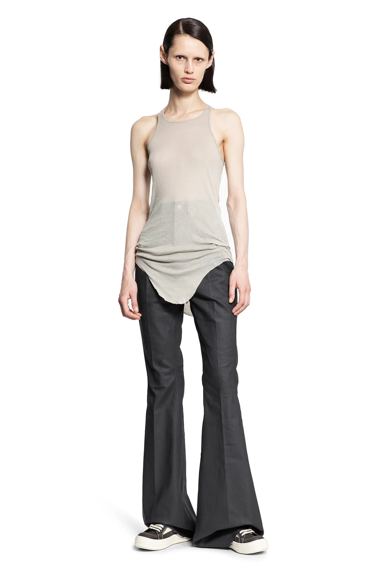 rick owens  basic rib tank in mini rib jersey 
