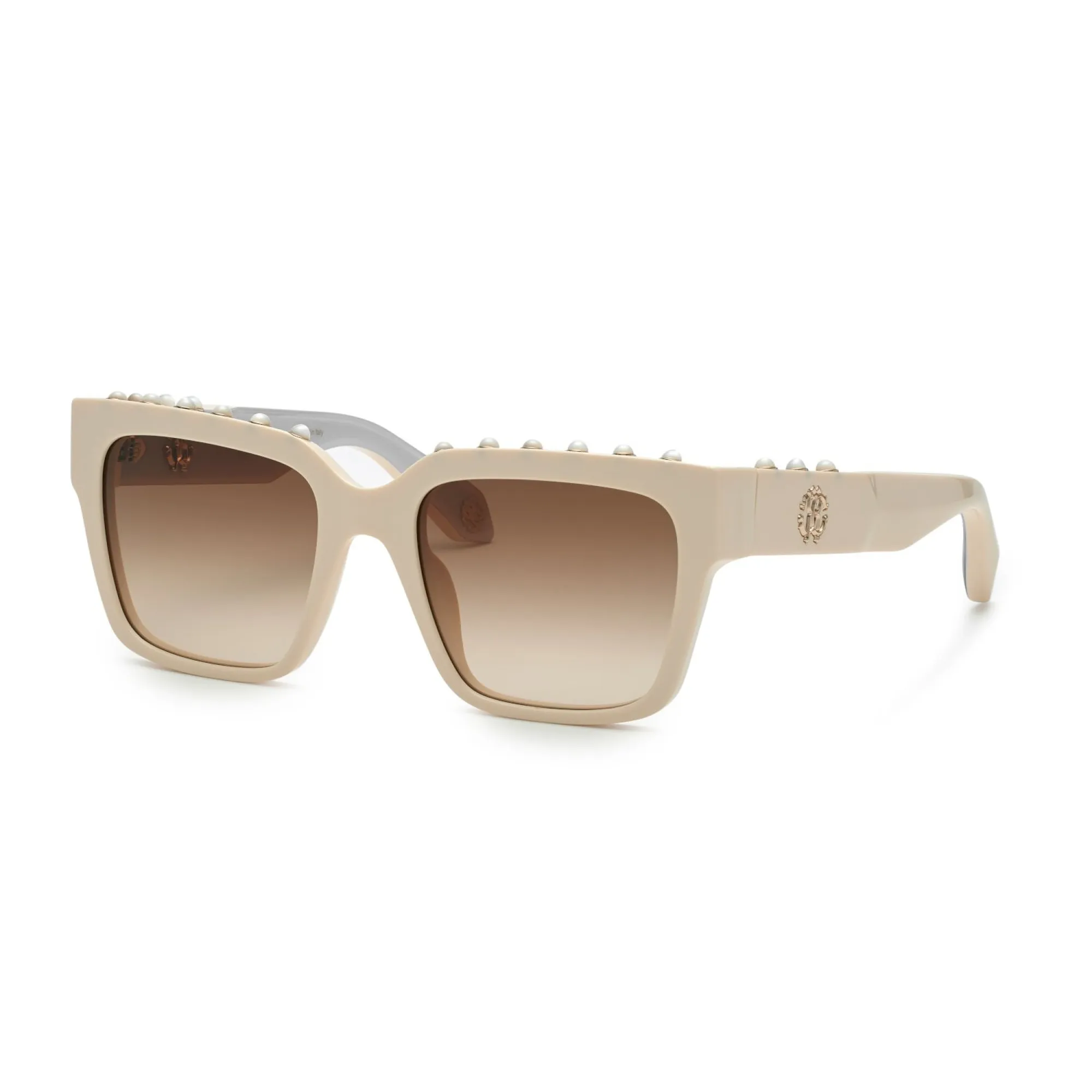   Roberto Cavalli SRC040S - 09X7 Crema Lucida Piena | Occhiale Da Sole Donna 
