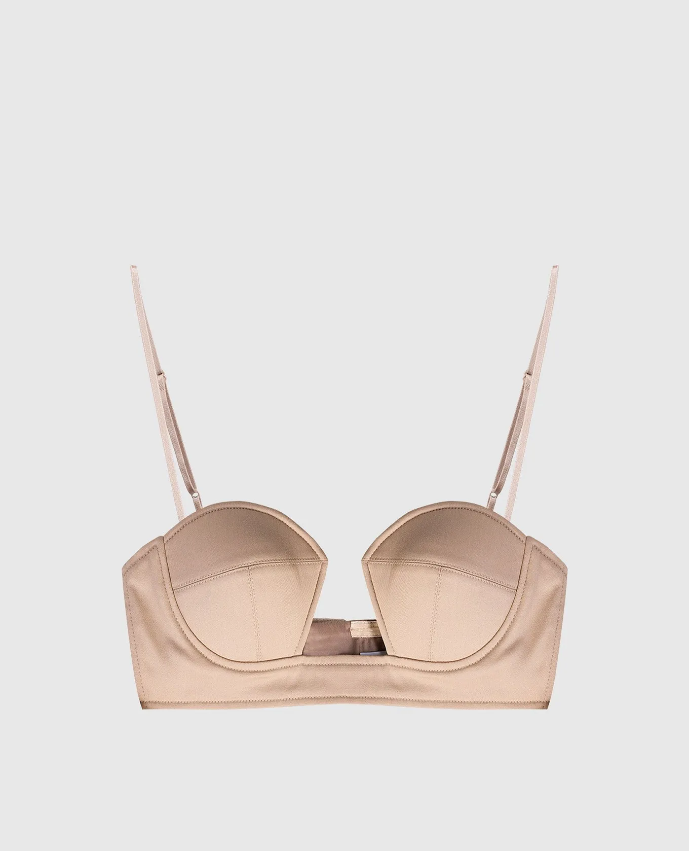 Rokh Top bralette beige con scollo aderente R0CA282NS