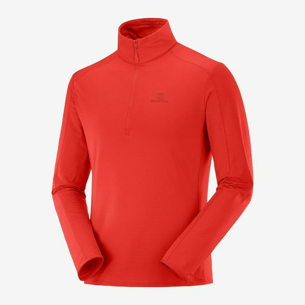 Salomon Outrack Half Zip Mid Goji Berry - Maglia Lunga Running
