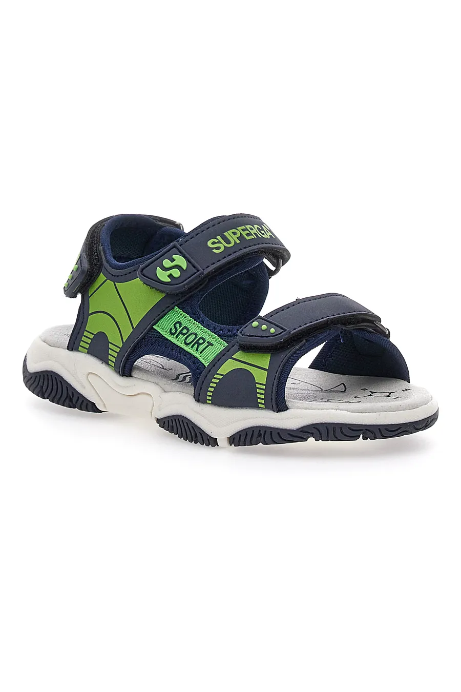 Sandali Blu e Verdi con Fasce con Velcro Superga 63479