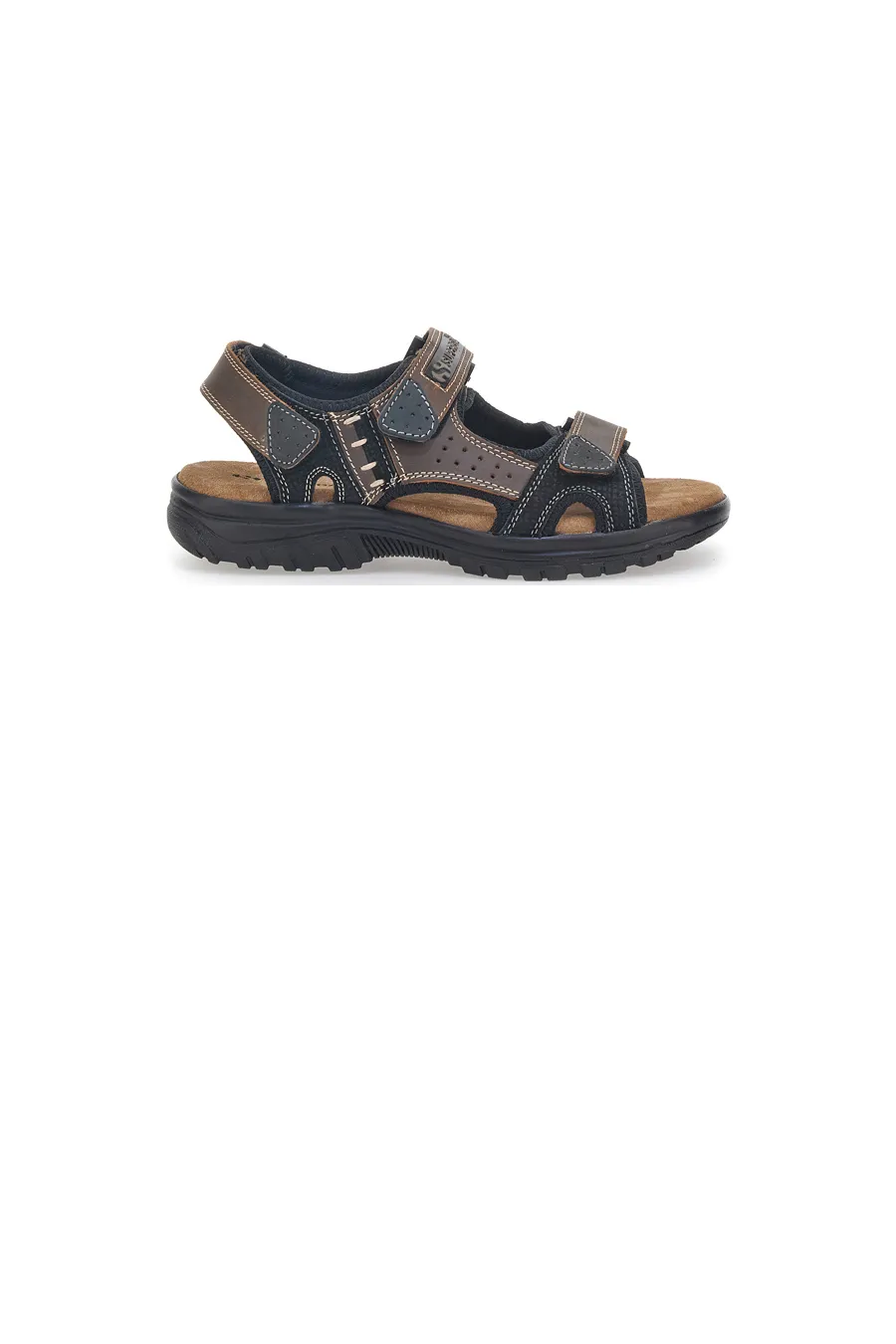 Sandali Marroni Con Sottopiede In Vera Pelle Superga 86545