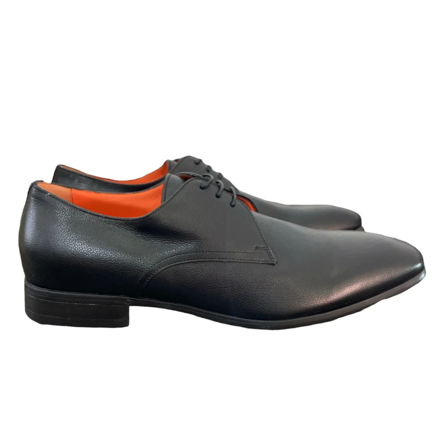 Santoni  ---------    ------------ scarpe derby party nero