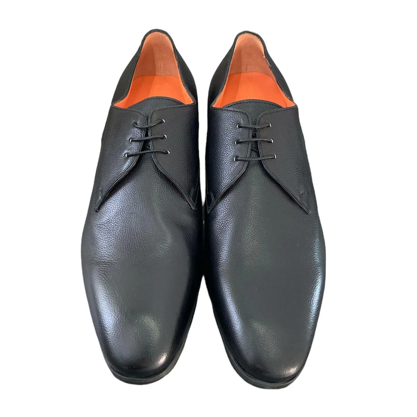 Santoni  ---------    ------------ scarpe derby party nero