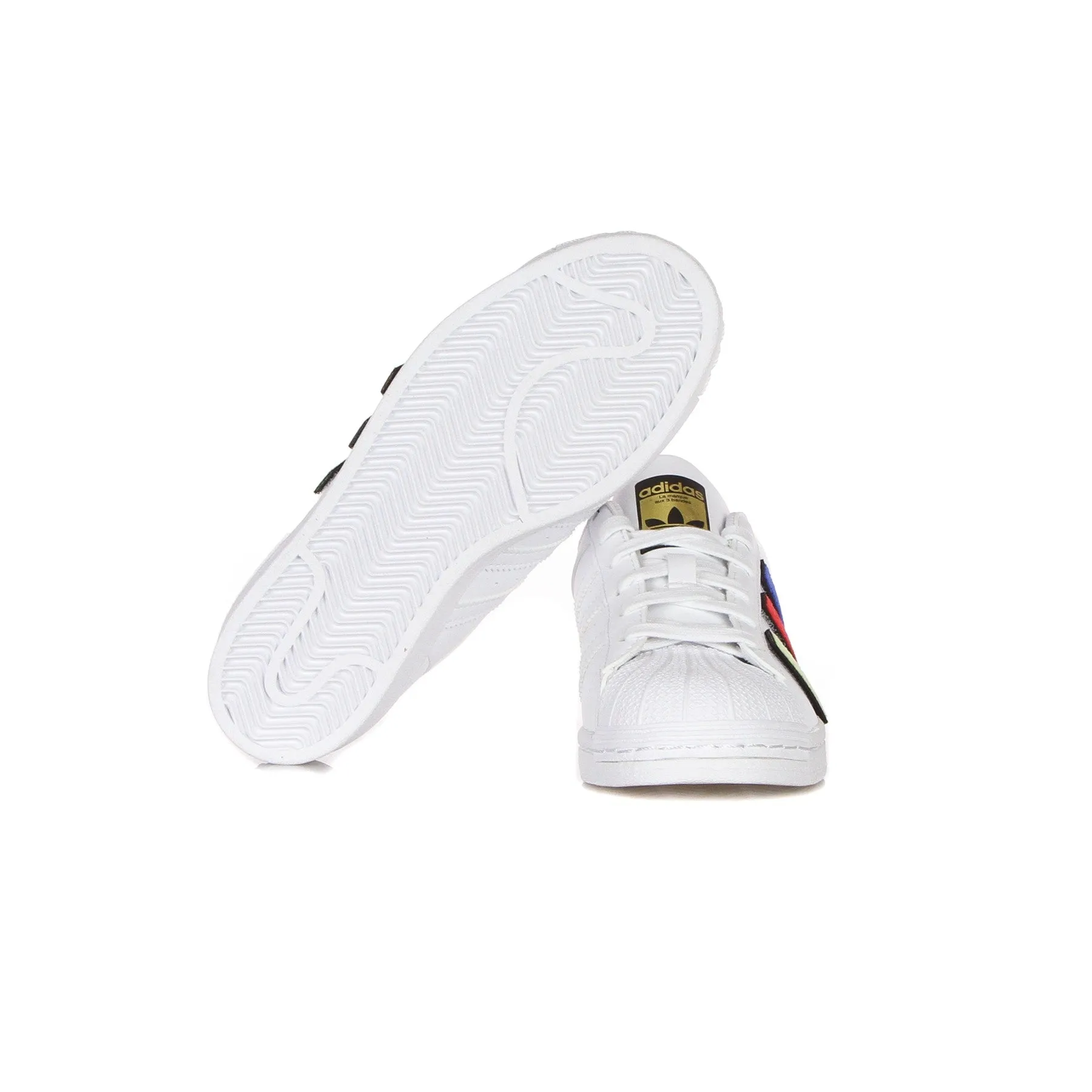 Scarpa Bassa Ragazzo Superstar J Cloud White/core Black/gold Metallic