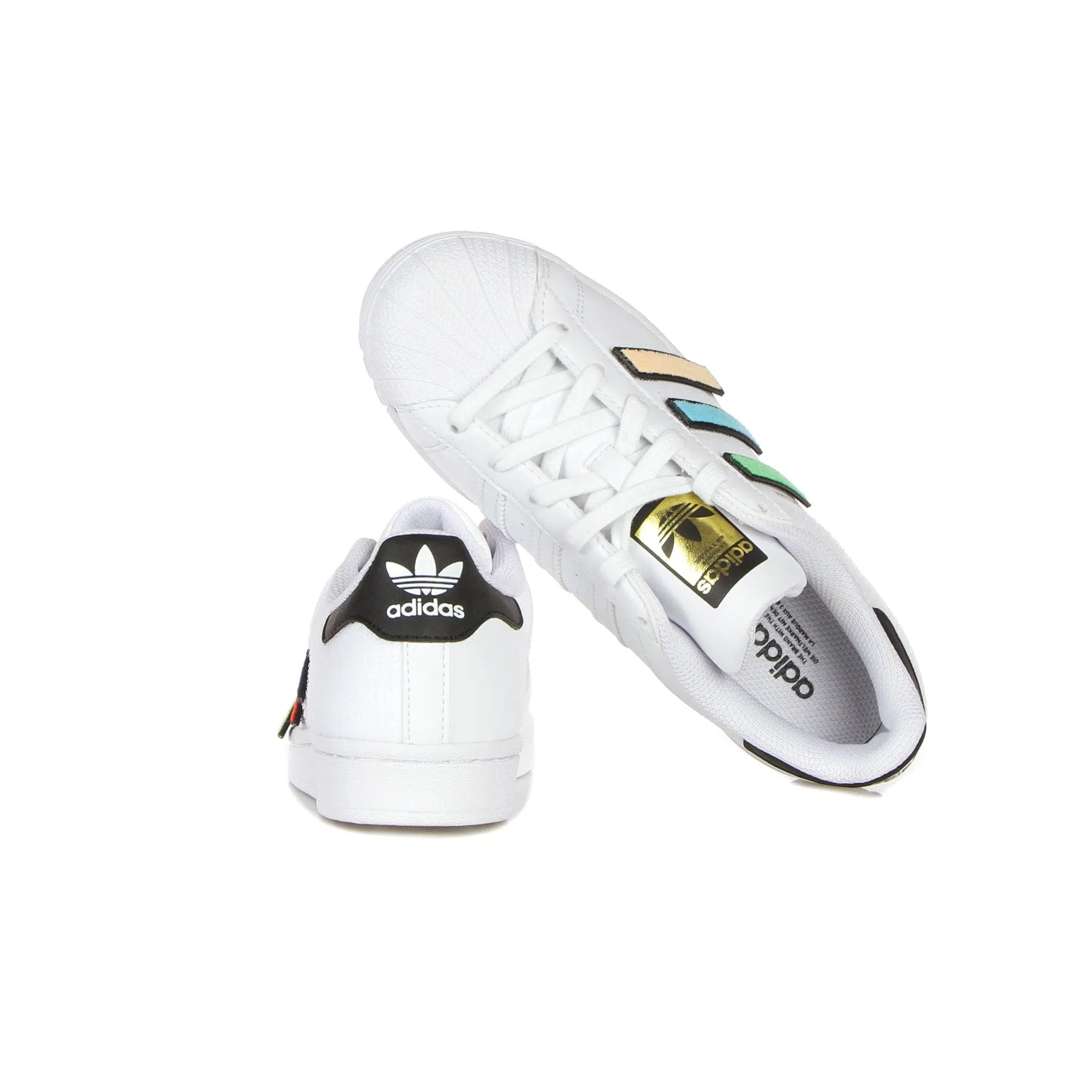 Scarpa Bassa Ragazzo Superstar J Cloud White/core Black/gold Metallic